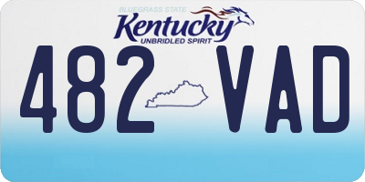 KY license plate 482VAD