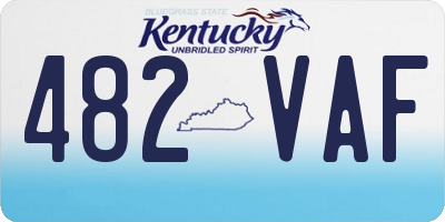 KY license plate 482VAF