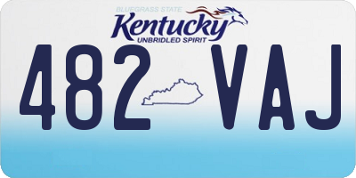 KY license plate 482VAJ