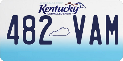 KY license plate 482VAM