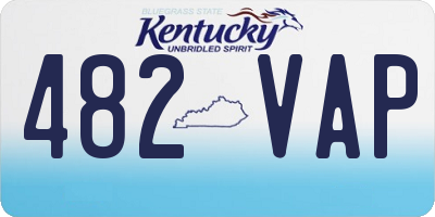KY license plate 482VAP