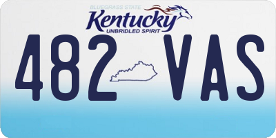 KY license plate 482VAS