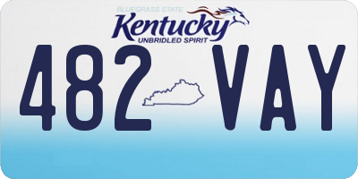 KY license plate 482VAY