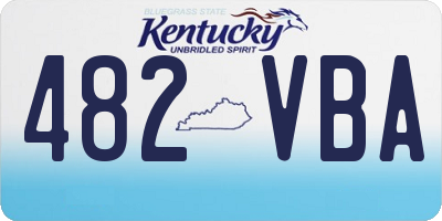 KY license plate 482VBA