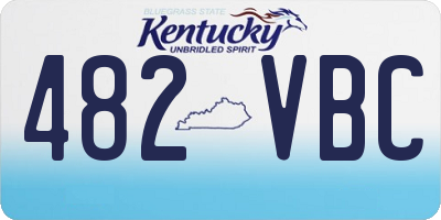 KY license plate 482VBC