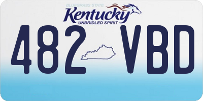 KY license plate 482VBD