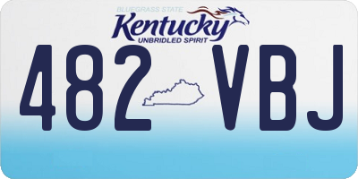KY license plate 482VBJ