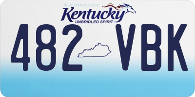 KY license plate 482VBK