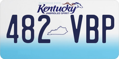 KY license plate 482VBP