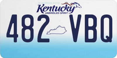 KY license plate 482VBQ