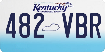 KY license plate 482VBR