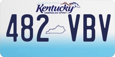 KY license plate 482VBV