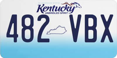 KY license plate 482VBX