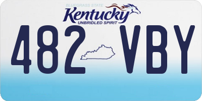 KY license plate 482VBY