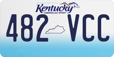 KY license plate 482VCC