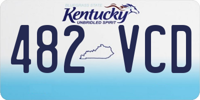 KY license plate 482VCD