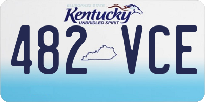 KY license plate 482VCE
