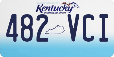 KY license plate 482VCI