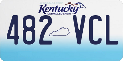 KY license plate 482VCL