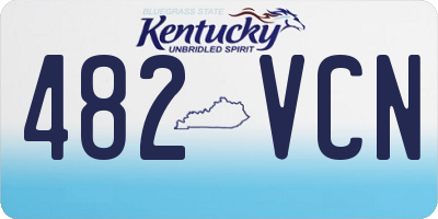 KY license plate 482VCN