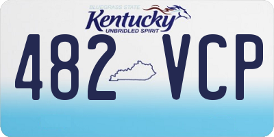 KY license plate 482VCP