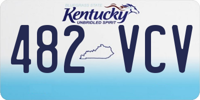 KY license plate 482VCV