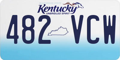 KY license plate 482VCW