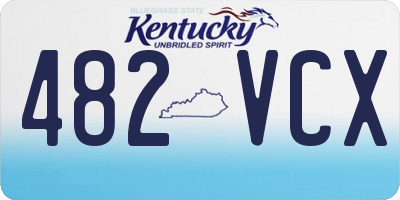 KY license plate 482VCX
