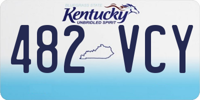 KY license plate 482VCY