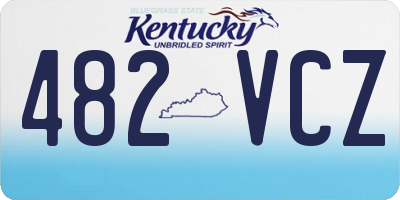 KY license plate 482VCZ