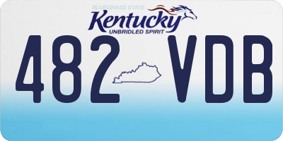 KY license plate 482VDB