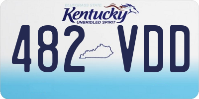 KY license plate 482VDD