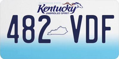 KY license plate 482VDF