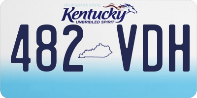 KY license plate 482VDH