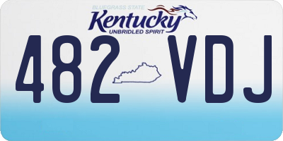 KY license plate 482VDJ