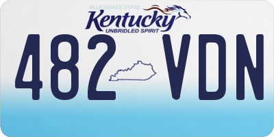 KY license plate 482VDN