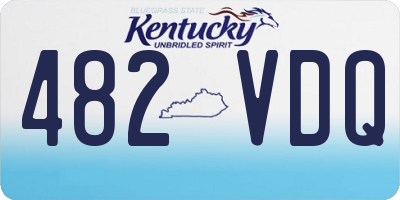 KY license plate 482VDQ