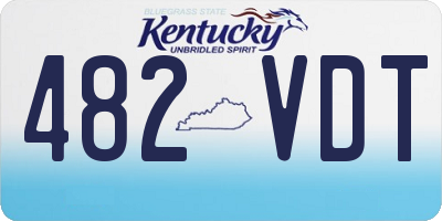 KY license plate 482VDT