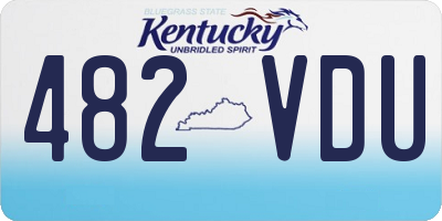 KY license plate 482VDU