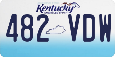 KY license plate 482VDW