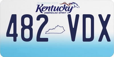 KY license plate 482VDX