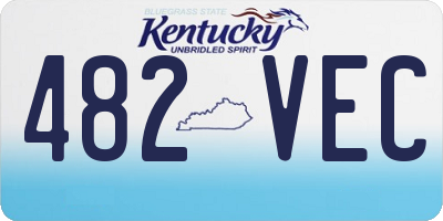KY license plate 482VEC
