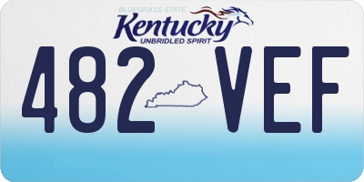 KY license plate 482VEF