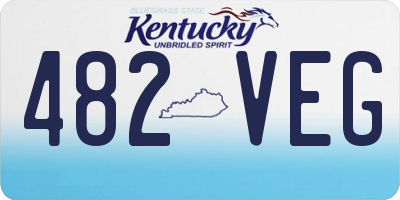 KY license plate 482VEG
