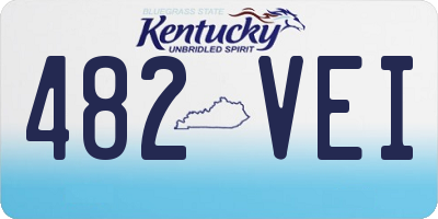 KY license plate 482VEI