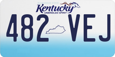 KY license plate 482VEJ