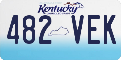 KY license plate 482VEK
