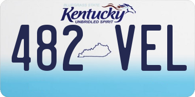 KY license plate 482VEL