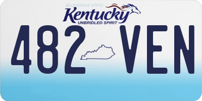 KY license plate 482VEN