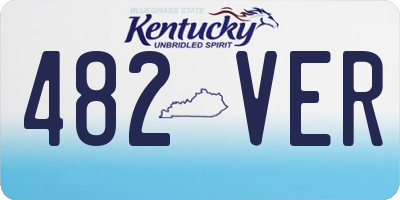 KY license plate 482VER